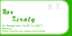 mor kiraly business card